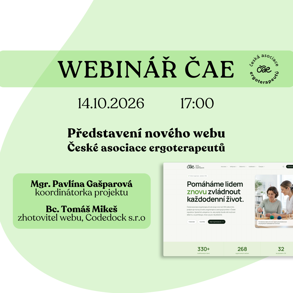 Webinář: Představení nového webu ČAE